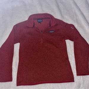 Patagonia better sweater half zip red fleece women’s medium
